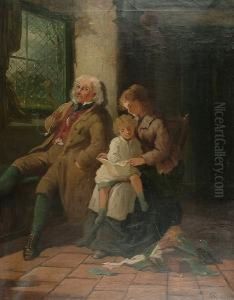 Reading To Grandfather by William Perry