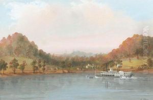 Boat On The Mississippi by Adrien Marie Persac