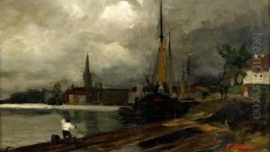 Utsikt Mot Riddarholmen - Stockholm by Edvard Perseus