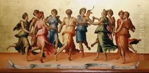 Dance Of Apollo With The Nine Muses by Baldassare Peruzzi