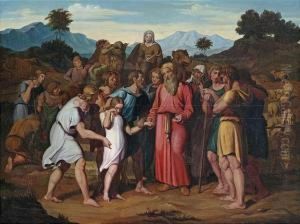 Joseph Sold By His Brothers. by Carl Gottlieb Peschel