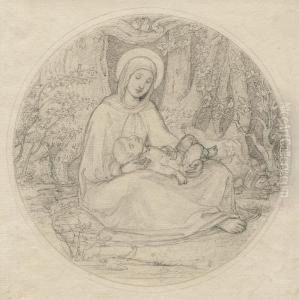 Maria Mit Dem Kinde, Unter Dem Baume by Carl Gottlieb Peschel