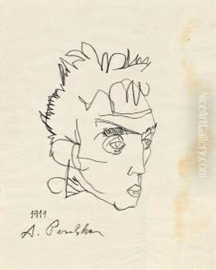 Portrat Egon Schiele by Anton Emanuel Peschka