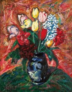 Blumenstillleben by Anton Emanuel Peschka