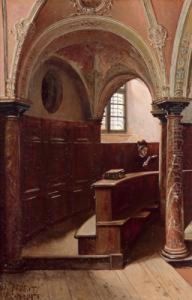 Kircheninterieur Mit Figurlicher Staffage Kircheninterieur Mit Figurlicher Staffage