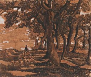 Berger Et Ses Moutons by Jean Misceslas Peske