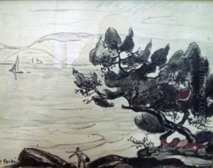 Paysage Maritime Aux Arbres, Mediterranee by Jean Misceslas Peske