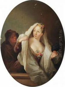 Pesne A Lady At Her Toilet With A Servant
