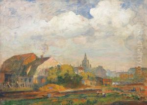 Stockholmsvy Mot Katarina Kyrka by Axel Peter