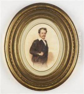 Portrait Eines Jungen Mannes Mit Zartembart by Emanuel Thomas Peter