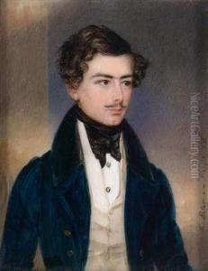 Bildnis Eines Jungen Herrn Mit Schnurrbart by Emanuel Thomas Peter