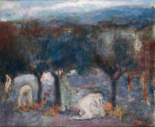 Baigneuses Au Bord Du Lac - view 1