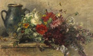 Blumenstillleben Mit Krug by Anna Peters