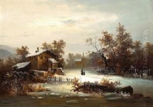 Winterliche Dorfansicht
