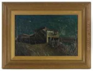 Moonlit Landscape With House by Charles Rollo Peters