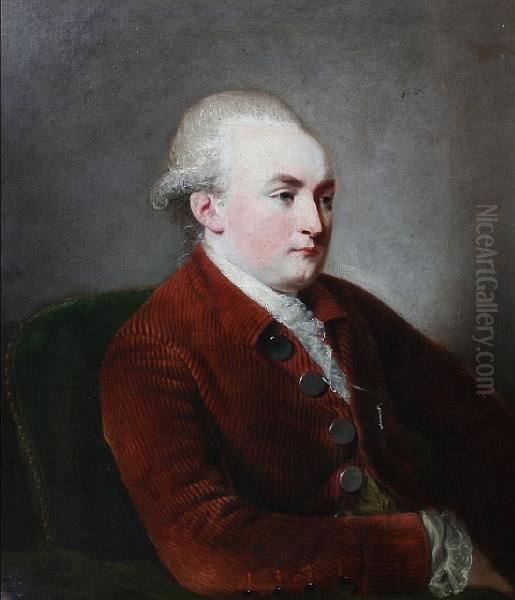 Portrait Of A Gentleman, Seated, Half -length, Wearing A Russet-coloured Coat - view 1