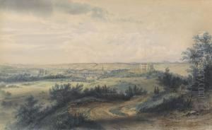 Weite Landschaft Mit Blick Auf Eine Stadt by Pieter Francis Peters