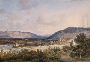 Blick Auf Das Stadtchen Berg In Bayern by Pieter Francis Peters