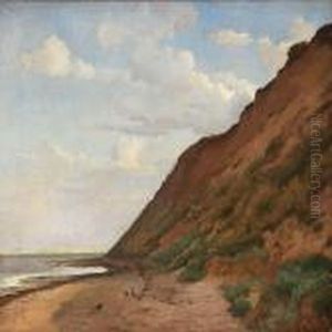 Coastal View With Steep Cliffs by Edvard Frederik Petersen