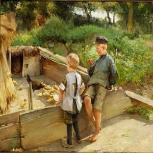 Born Ved AEllingegaarden by Edvard Frederik Petersen
