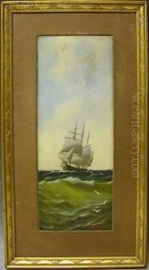 Segelschiff Auf See by Heinrich Petersen