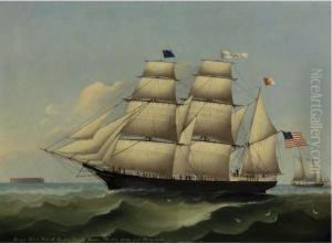 The Barque White Sea Of Boston by Heinrich And. Sophus Petersen