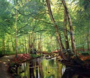 Woodland Stream by Julius Hans Henrik Petersen