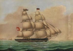 Hamburger Brigg "hever" Vor Helgoland, Gefuhrt Von Kapitan H. Rode by Lorenz Petersen