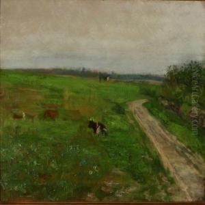 Grazing Cattle At A Sunken Road,
Summer by Sophie Petersen