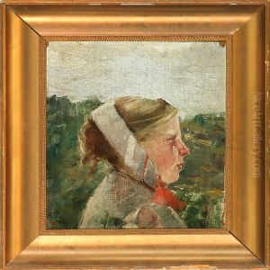 Profile Portrait Of A Young Girl by Sophie Petersen