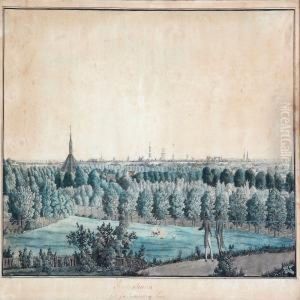 Kiobenhavn Seet Fra Frederiksberg Have by Soren Hendrik Petersen