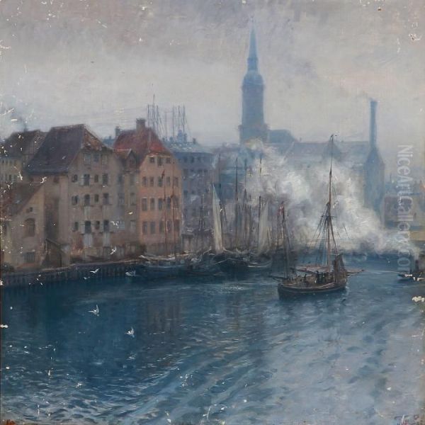 Mod Kristianshavn Ved Knippelsbro Set Fra Gammelholm - view 1