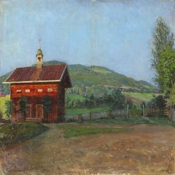 Norwegian Landscape With Cottage - view 1