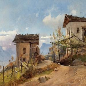 Landscape In Tirolnear Meran by Vilhelm Peter Carl Petersen