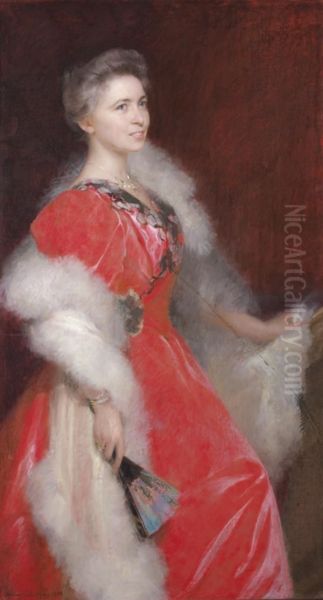 Portrait De Femme En Rouge - view 1
