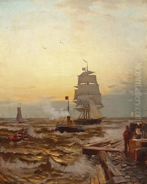 Off Ostend Pier - view 1