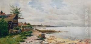 Ostseekuste Mit Fischerhausern by Heinrich Petersen-Flensburg