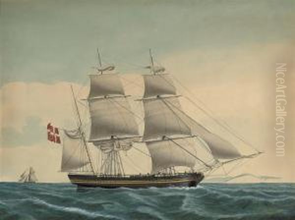 A Danish Trader Passing Dover - view 1