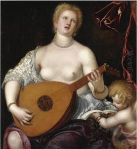 An Allegory Of Music by Simone Peterzano