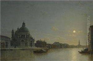 Venice, View Of The Grand Canal With The Church Of Santa Mariadella Salute by Henry Pether
