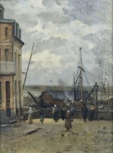 Hafenpromenade Mit Staffage