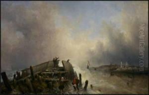 La Sortie Du Pont by Jean Louis Petit