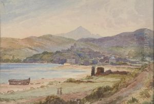 2 Bll.: Ein Dorf An Der Sudenglischen Kuste - Hafenansicht. by John Louis Petit