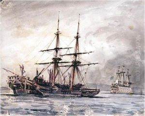 A Collection Of Watercolours Depicting The Medway by John Louis Petit