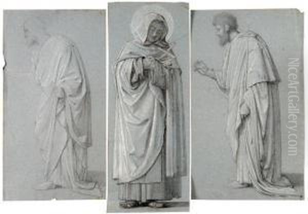 Deux Etudes Pour Saint Joseph Et Une Etude De Moine - view 1