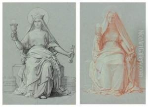 La Foi Et La Fidelite De L'eglise Reposant Sur L'ancien Et Le Nouveau Testament, Deux Dessins