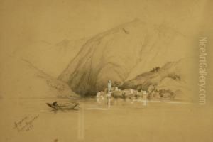 Magalino - Lago Maggiore, Parte Svizzera by Victor Jean Baptiste Petit