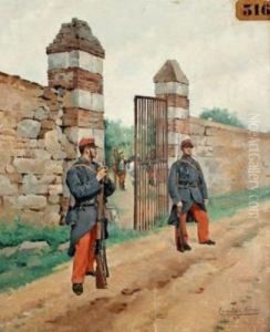 < Garde De L'enclos Des Cuirassiers >, Iiierepublique.