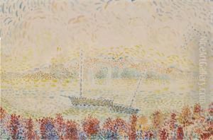 La Baie Stamped 'atelier Hipp. Petitjean' by Hippolyte Petitjean