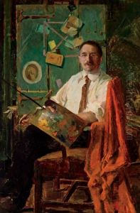 "self Portrait With Rack Picture" by John Frederick Peto